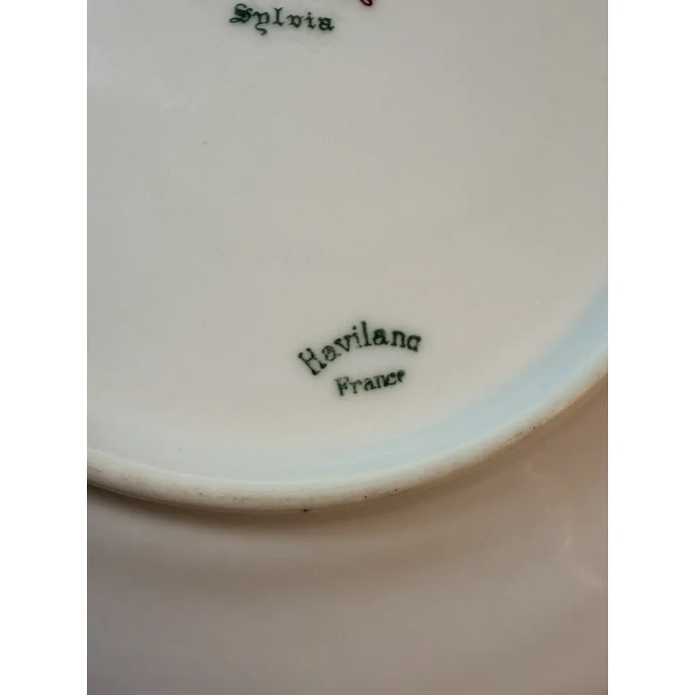 Haviland Limoges Sylvia Porcelain Salad Plate Trailing Roses 7.5